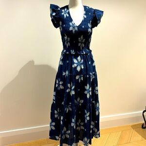 Sea smoked tiered midi dress NWT size O